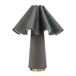 Maya Table Lamp - Black + Black Fan Shade