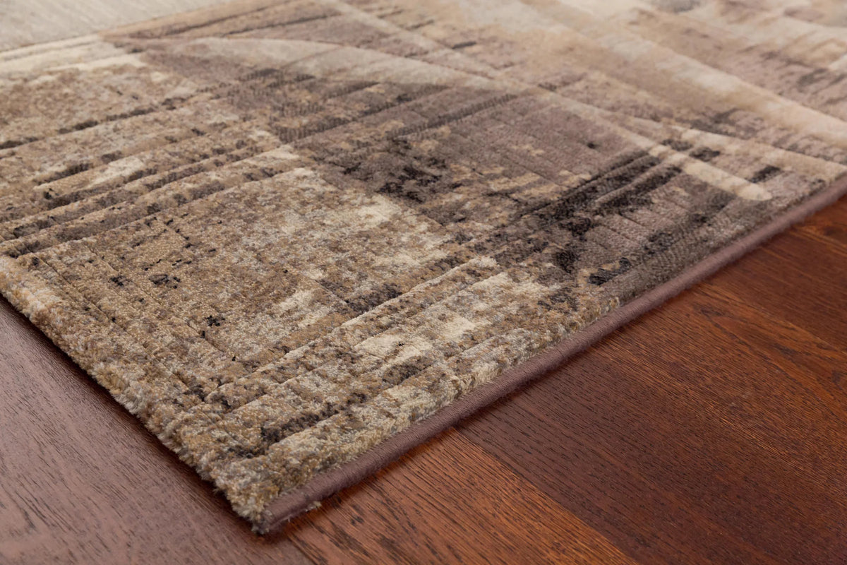 Modern Design Beige & Brown Shade Argentum Rug