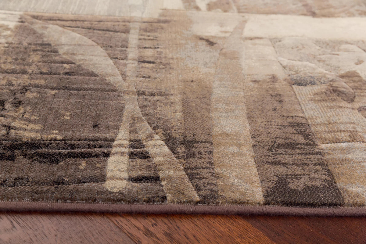 Modern Design Beige & Brown Shade Argentum Rug