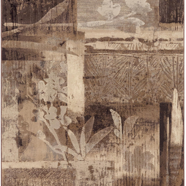 Modern Design Beige & Brown Shade Argentum Rug