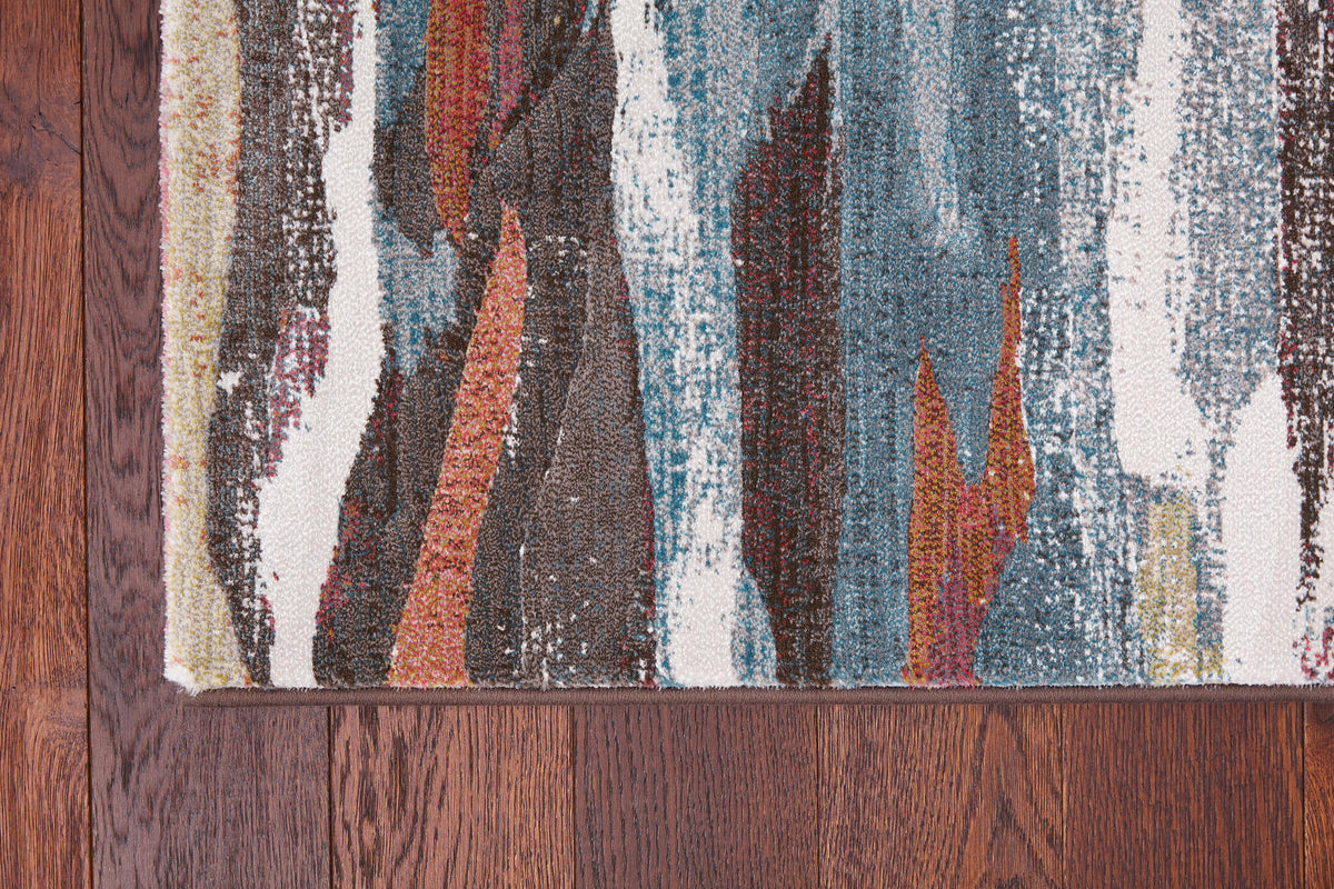 Multi Coloured Contemporary Design Argentum Rug