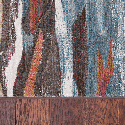 Multi Coloured Contemporary Design Argentum Rug
