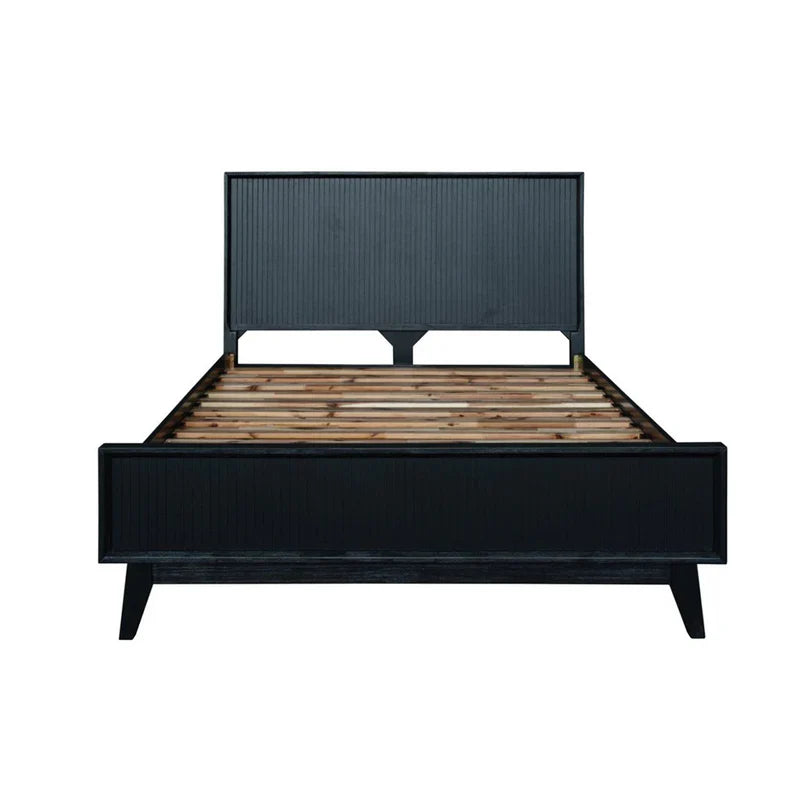 Ella Acacia Bed Frame – Brushed Black