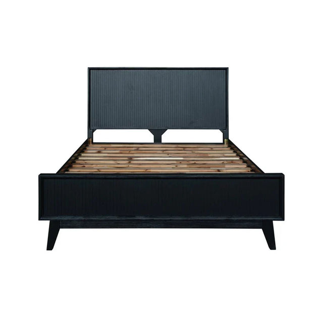 Ella Acacia Bed Frame – Brushed Black