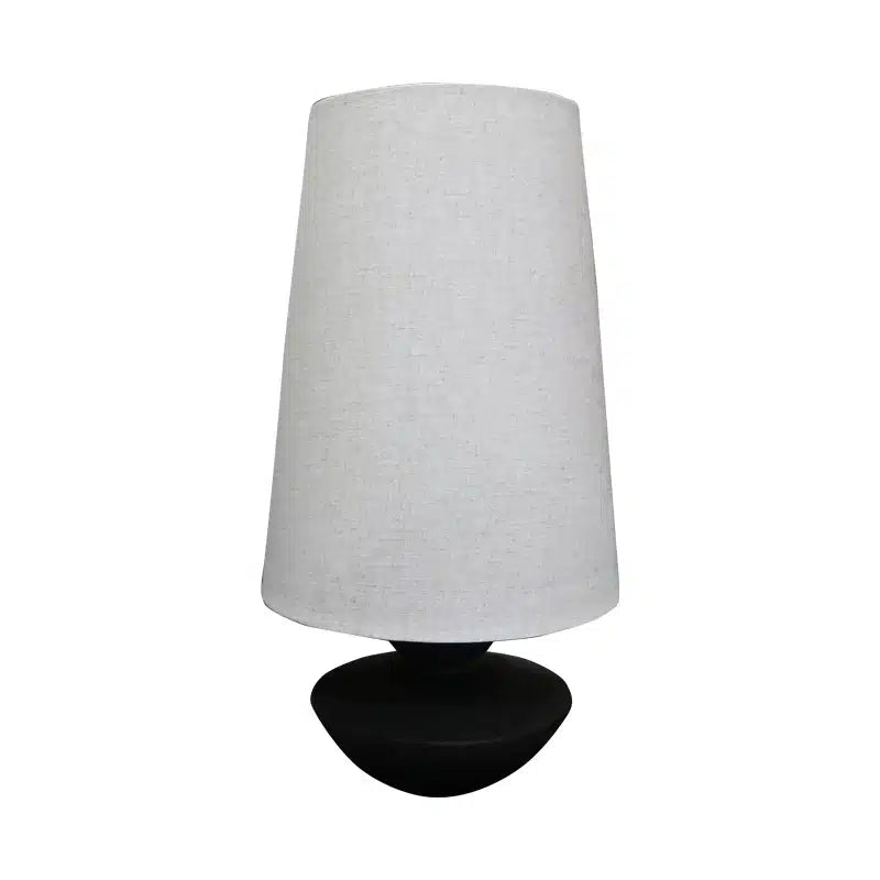 Lamp Leonardo 66cm  -Black + Linen Shade