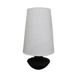 Lamp Leonardo 66cm  -Black + Linen Shade