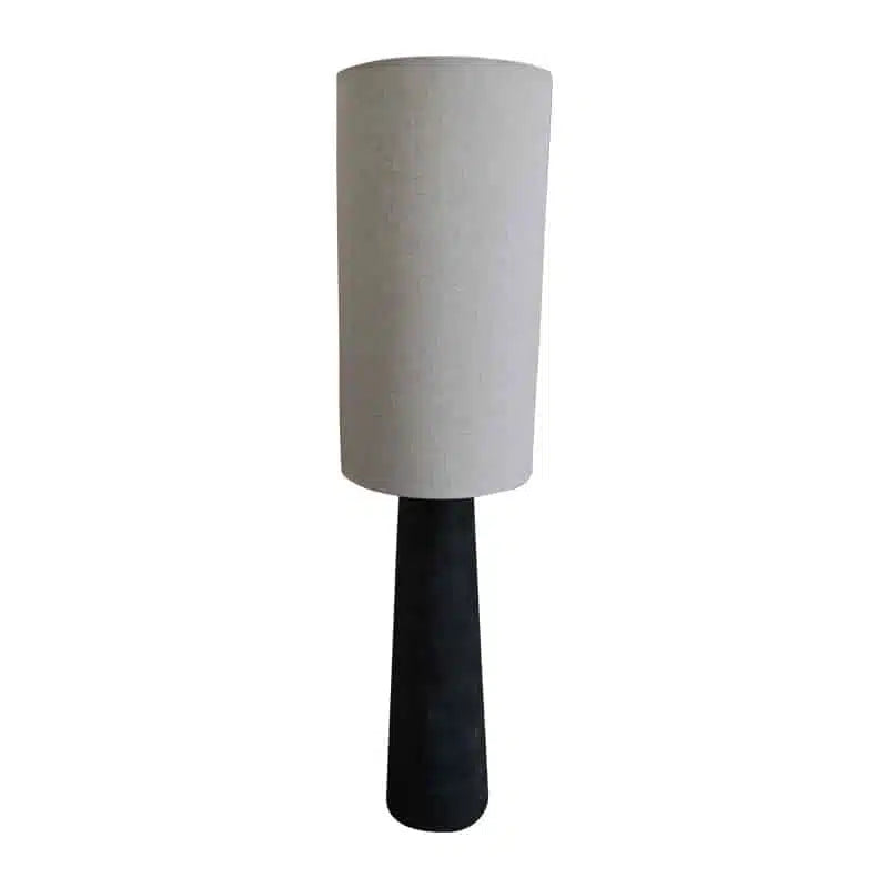 Lamp Lorenzo 140cm - Black + Linen Shade
