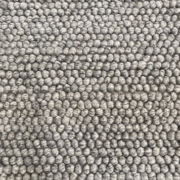 100% Wool Chunky Loop Pile Grey Colour Rug