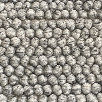 100% Wool Chunky Loop Pile Grey Colour Rug