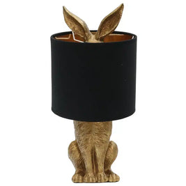 Bunny Table Lamp - Gold & Black