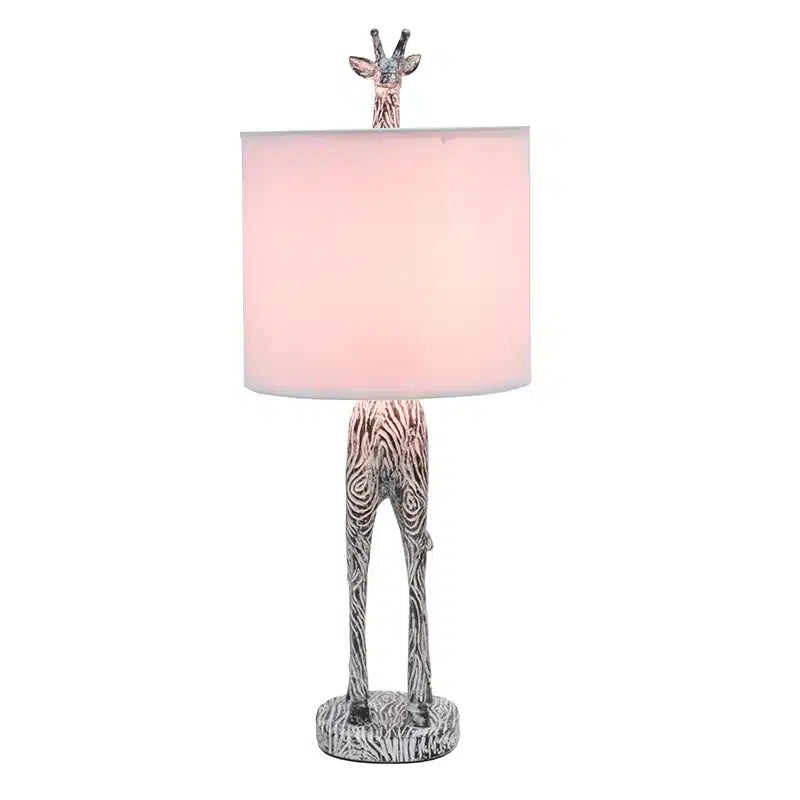 Giraffe Table Lamp Natural White