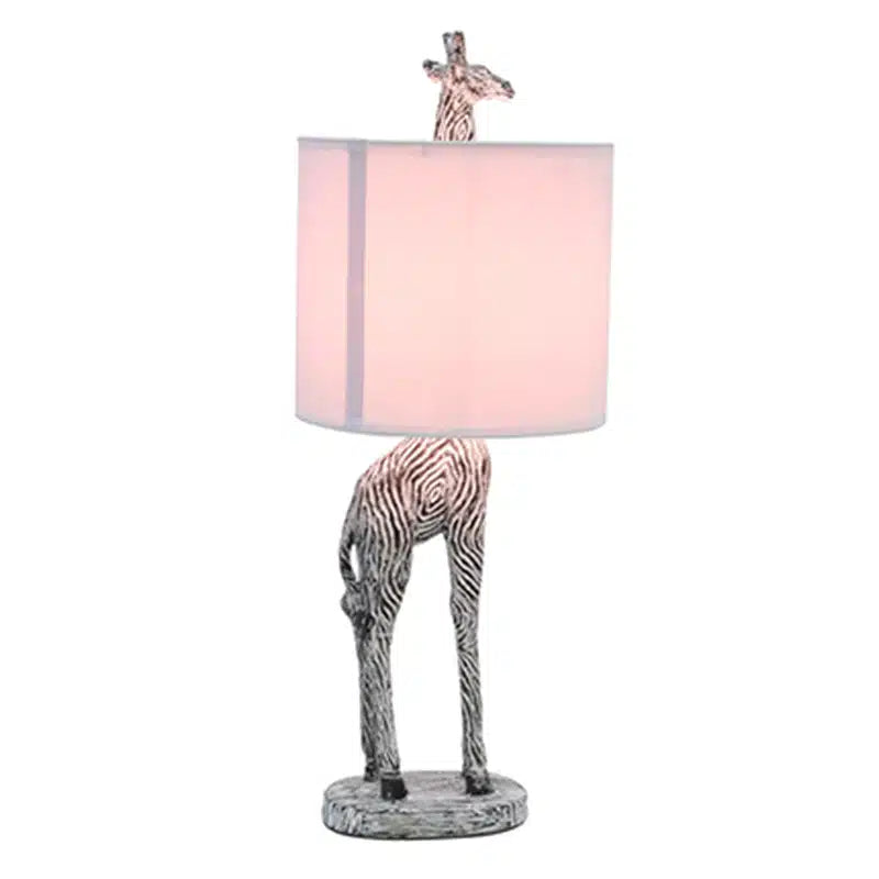 Giraffe Table Lamp Natural White