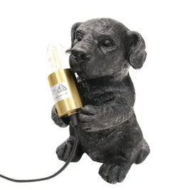 Puppy Table Lamp -Black