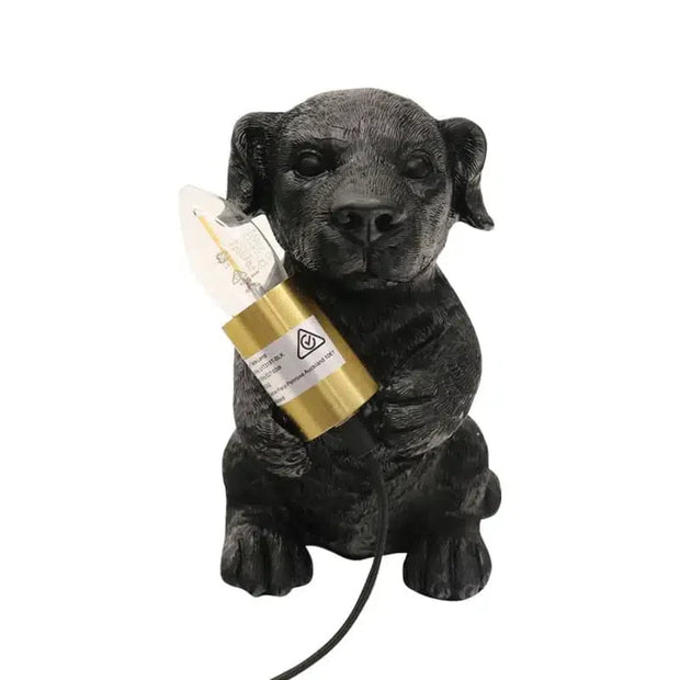 Puppy Table Lamp -Black