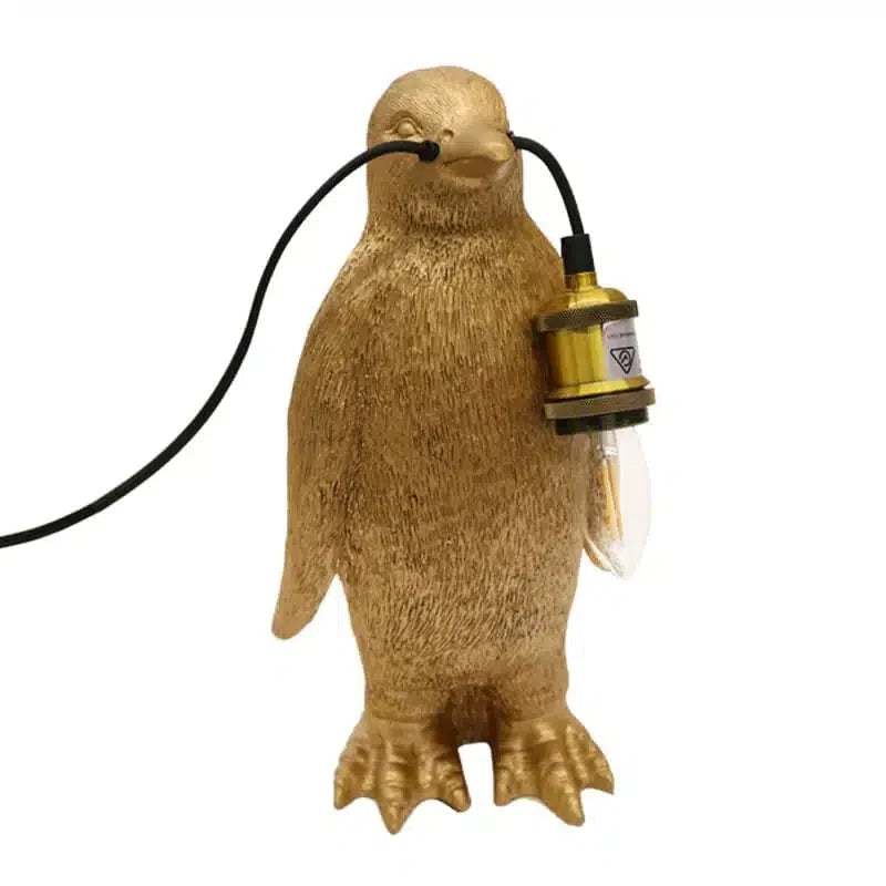 Penguin Table Lamp 36cm - Gold