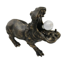Hippo Table Lamp Black + Bronze