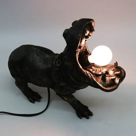 Hippo Table Lamp Black + Bronze