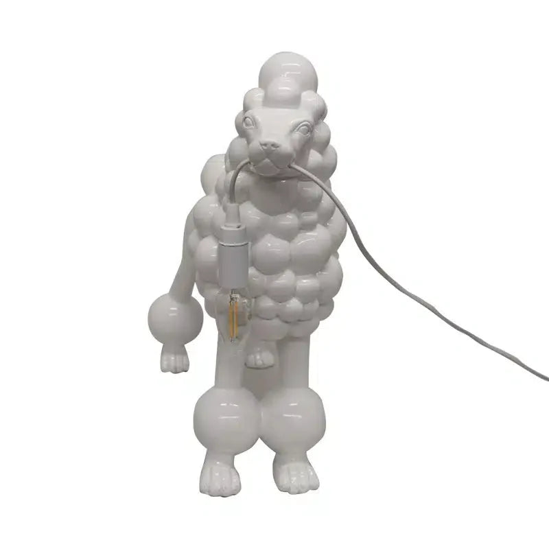 Poodle Lamp Gloss White