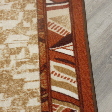 Border Design Non Slip Rubber Back Runner 80cm Wide x Cut To Order