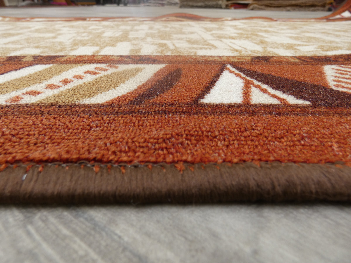 Border Design Non Slip Rubber Back Runner 80cm Wide x Cut To Order