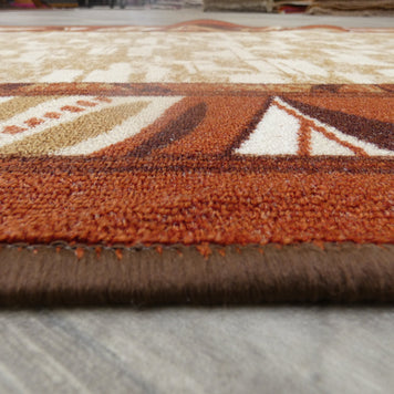 Border Design Non Slip Rubber Back Runner 80cm Wide x Cut To Order