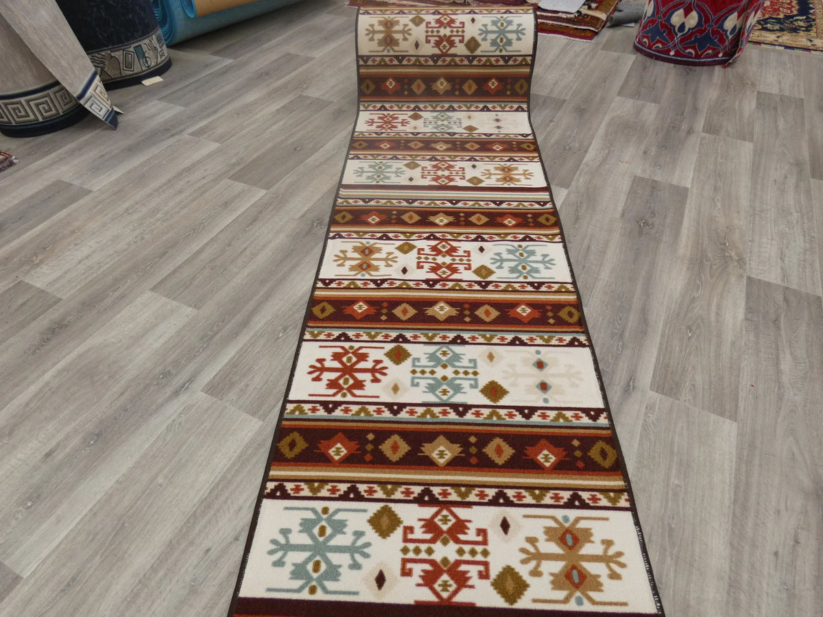 Aztek Design Non Slip Rubber Back Runner 80cm Wide x Cut To Order