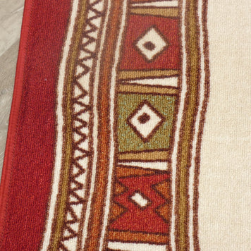 Border Design Non Slip Rubber Back Runner 80cm Wide x Cut To Order