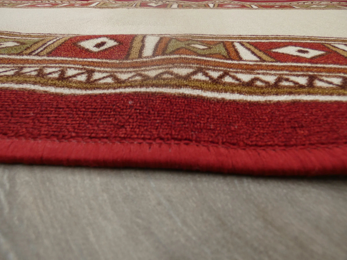 Border Design Non Slip Rubber Back Runner 80cm Wide x Cut To Order