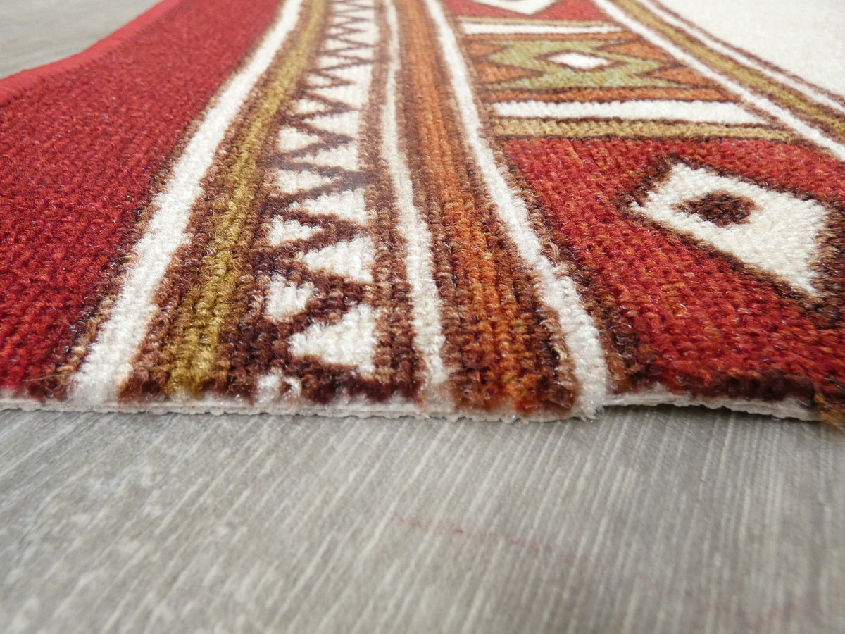 Border Design Non Slip Rubber Back Runner 80cm Wide x Cut To Order