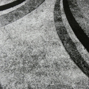 Aroha Abstract Modern Grey Colour Turkish Hallway Runner 80cm Wide x Cut To Order