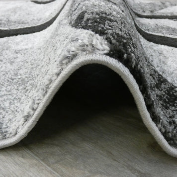 Aroha Abstract Modern Grey Colour Turkish Hallway Runner 80cm Wide x Cut To Order