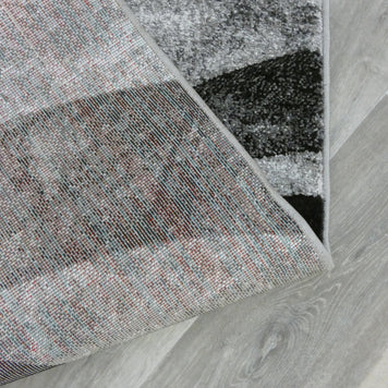 Aroha Abstract Modern Grey Colour Turkish Hallway Runner 80cm Wide x Cut To Order