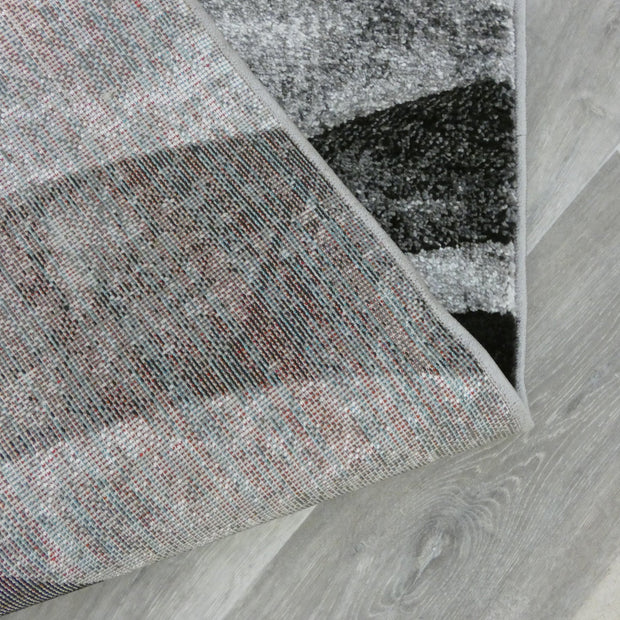Aroha Abstract Modern Grey Colour Turkish Hallway Runner 80cm Wide x Cut To Order
