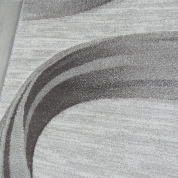 Swirl Abstract Style Aroha Rug in Beige