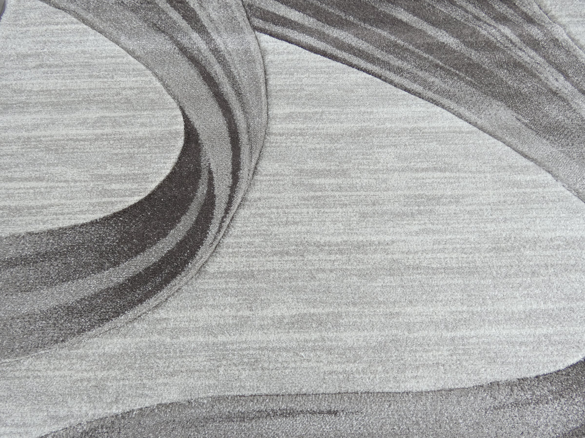 Swirl Abstract Style Aroha Rug in Beige
