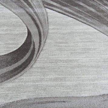 Swirl Abstract Style Aroha Rug in Beige
