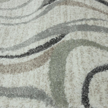 Swirl Abstract Style Neutral Colour Hallway Runner 80cm Wide x Cut To Order