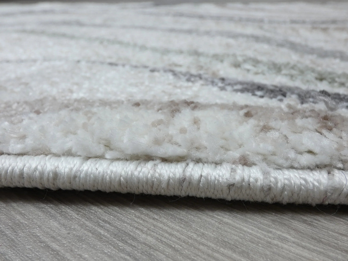 Swirl Abstract Style Neutral Colour Hallway Runner 80cm Wide x Cut To Order