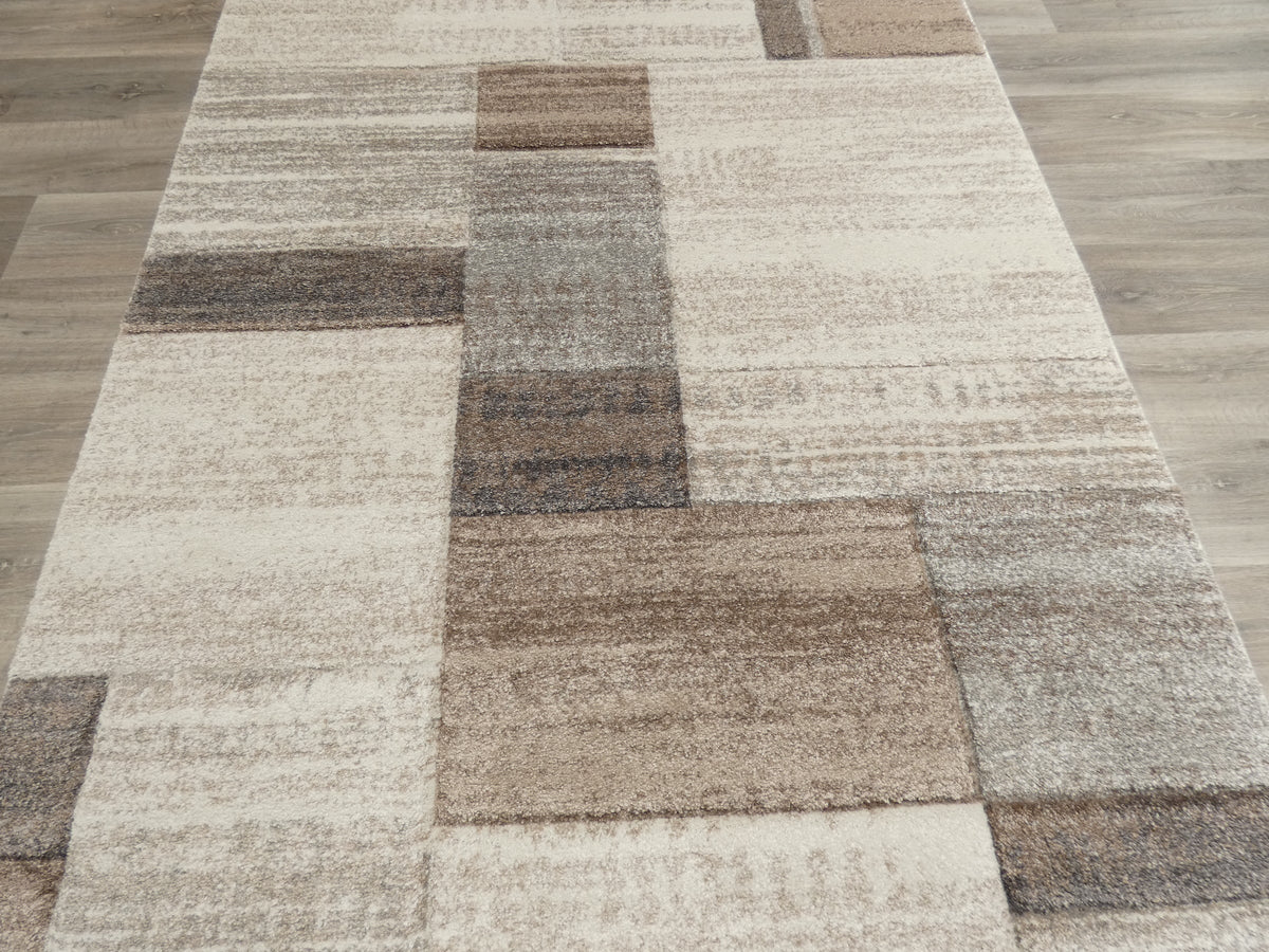 Geometric Design Neutral Colour Rug