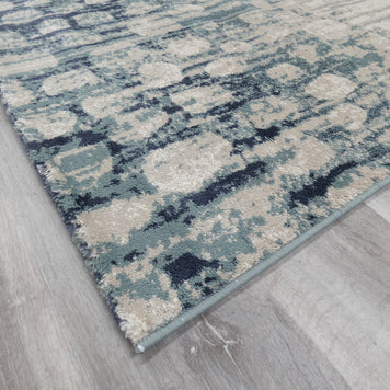 Modern Design Teal Blue & Beige Rug