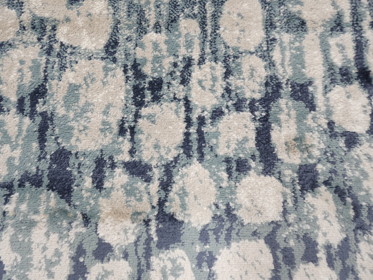 Modern Design Teal Blue & Beige Rug
