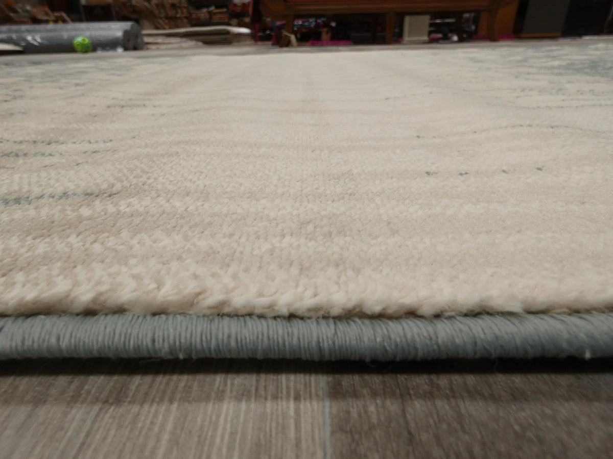 Modern Design Teal Blue & Beige Rug