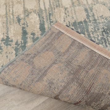Modern Design Teal Blue & Beige Rug