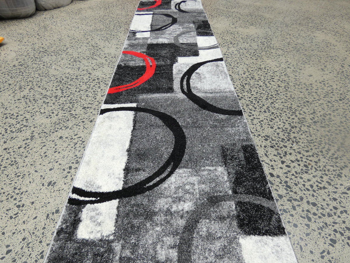 Aroha Geometric Modern Design Turkish Hallway Runner 78cm Wide x Cut To Order