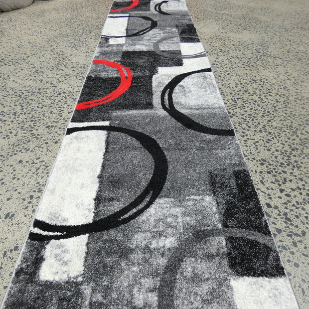 Aroha Geometric Modern Design Turkish Hallway Runner 78cm Wide x Cut To Order