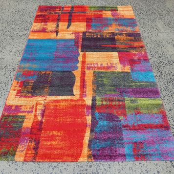 Multi Colour Abstract Modern Design Turkish Aroha Rug