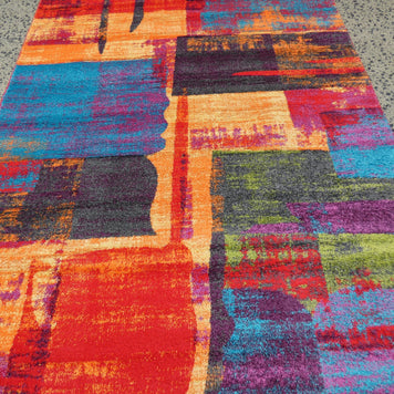 Multi Colour Abstract Modern Design Turkish Aroha Rug
