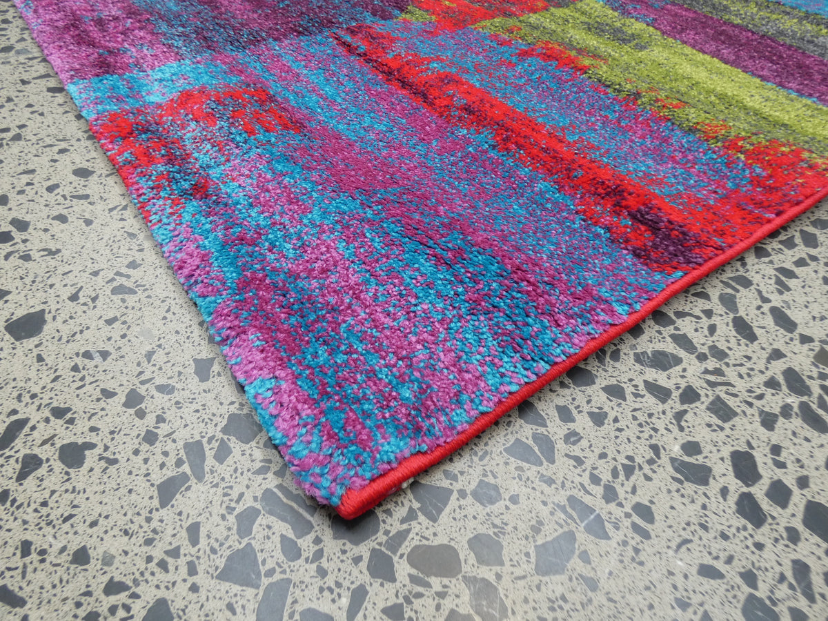 Multi Colour Abstract Modern Design Turkish Aroha Rug