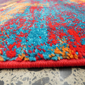 Multi Colour Abstract Modern Design Turkish Aroha Rug
