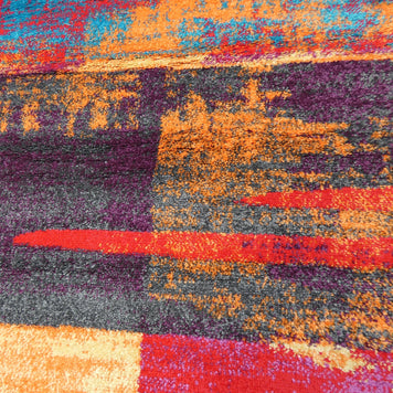 Multi Colour Abstract Modern Design Turkish Aroha Rug